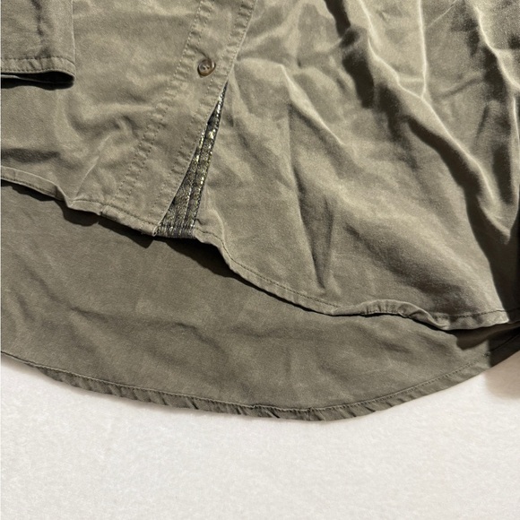 Free People Sage Green Casual Shirt - Picture 5 of 6